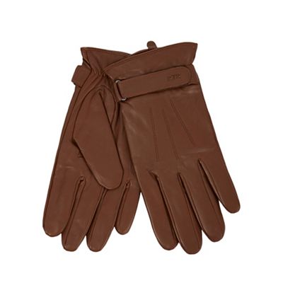 RJR.John Rocha Tan leather gloves